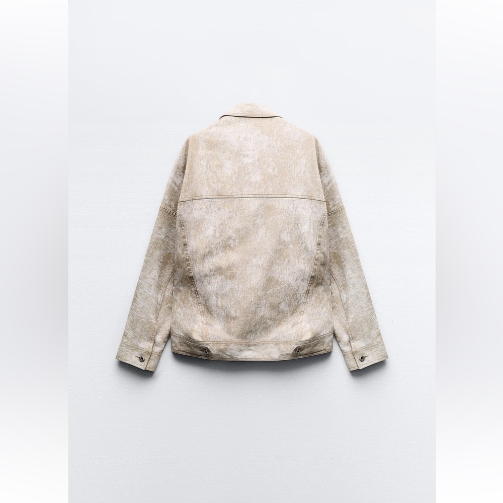 NWT Zara Printed oversized linen blend jacket - Picture 6 of 14